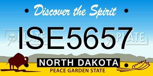ISE5657 North Dakota License Plate
