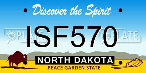 ISF570 North Dakota License Plate