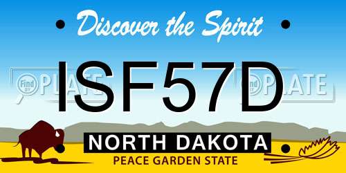 ISF57D North Dakota License Plate