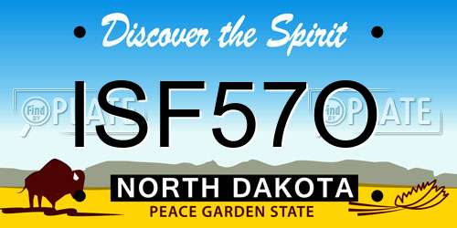 ISF57O North Dakota License Plate