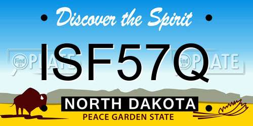 ISF57Q North Dakota License Plate