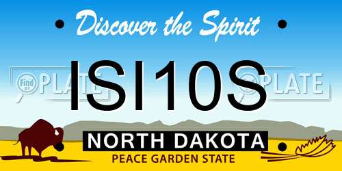 ISI10S North Dakota License Plate