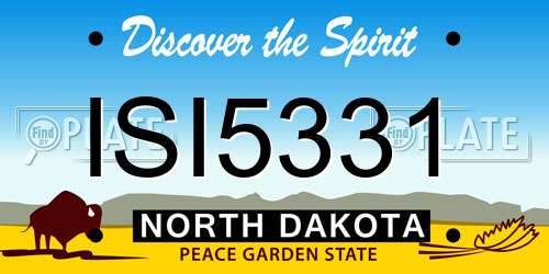 ISI5331 North Dakota License Plate