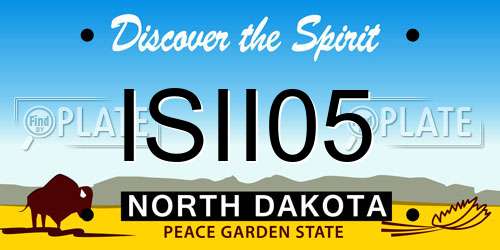 ISII05 North Dakota License Plate