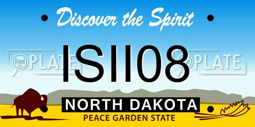ISII08 North Dakota License Plate