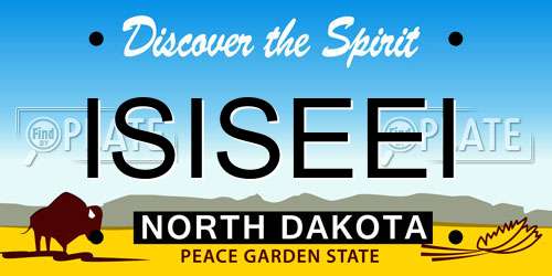 ISISEEI North Dakota License Plate