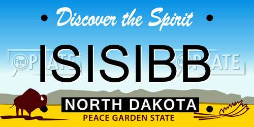 ISISIBB North Dakota License Plate