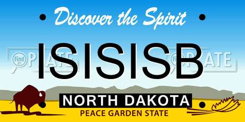 ISISISB North Dakota License Plate