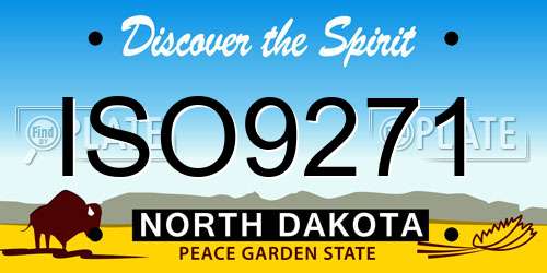 ISO9271 North Dakota License Plate
