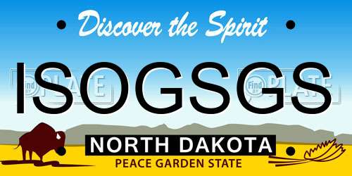 ISOGSGS North Dakota License Plate