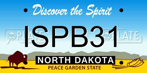ISPB31 North Dakota License Plate