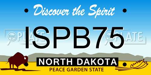 ISPB75 North Dakota License Plate