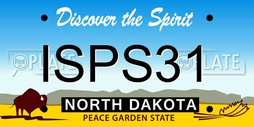 ISPS31 North Dakota License Plate