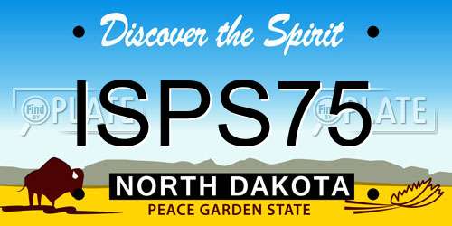 ISPS75 North Dakota License Plate