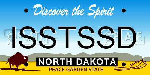 ISSTSSD North Dakota License Plate