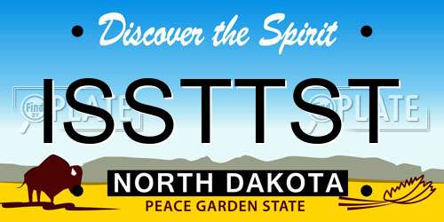 ISSTTST North Dakota License Plate