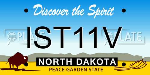 IST11V North Dakota License Plate