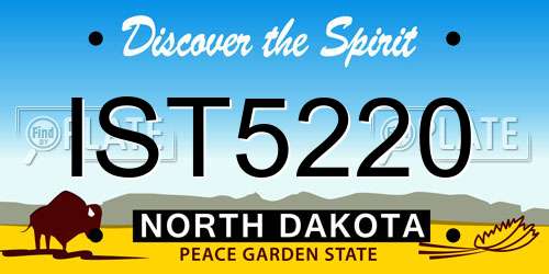 IST5220 North Dakota License Plate