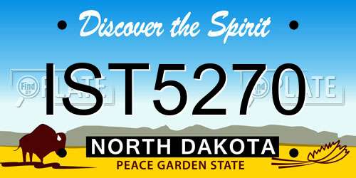 IST5270 North Dakota License Plate