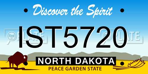 IST5720 North Dakota License Plate