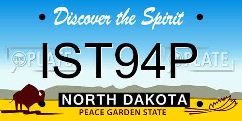 IST94P North Dakota License Plate