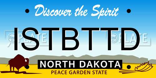ISTBTTD North Dakota License Plate
