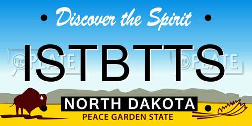 ISTBTTS North Dakota License Plate