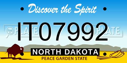 IT07992 North Dakota License Plate