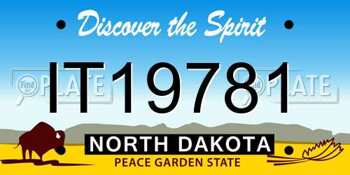 IT19781 North Dakota License Plate