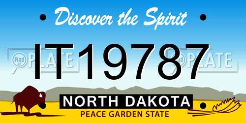 IT19787 North Dakota License Plate