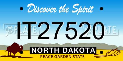 IT27520 North Dakota License Plate