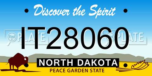 IT28060 North Dakota License Plate