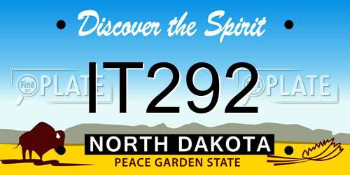 IT292 North Dakota License Plate