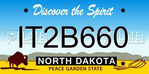 IT2B660 North Dakota License Plate