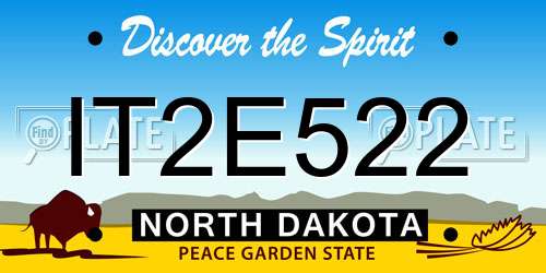 IT2E522 North Dakota License Plate