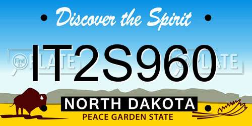 IT2S960 North Dakota License Plate
