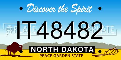 IT48482 North Dakota License Plate