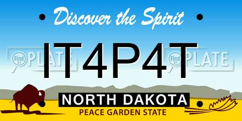 IT4P4T North Dakota License Plate