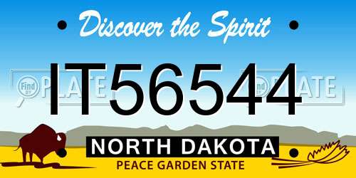 IT56544 North Dakota License Plate