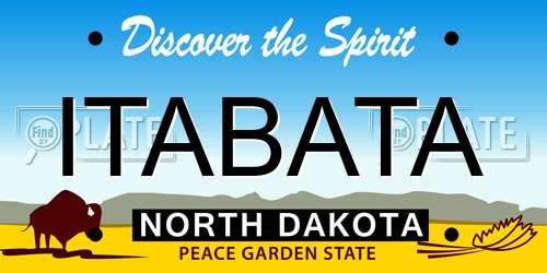 ITABATA North Dakota License Plate