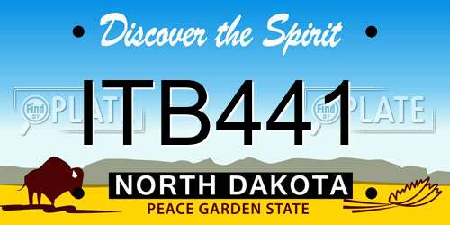 ITB441 North Dakota License Plate