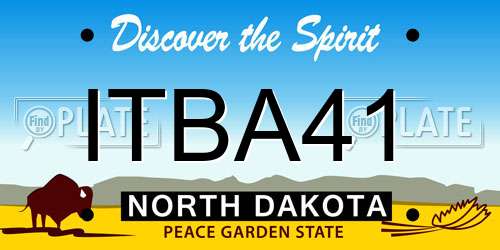 ITBA41 North Dakota License Plate