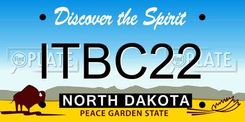 ITBC22 North Dakota License Plate