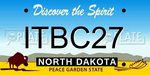 ITBC27 North Dakota License Plate