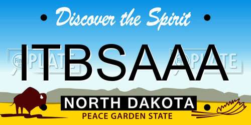 ITBSAAA North Dakota License Plate