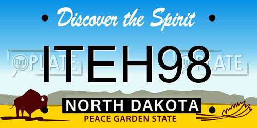 ITEH98 North Dakota License Plate