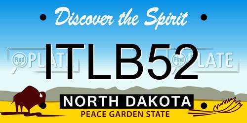 ITLB52 North Dakota License Plate