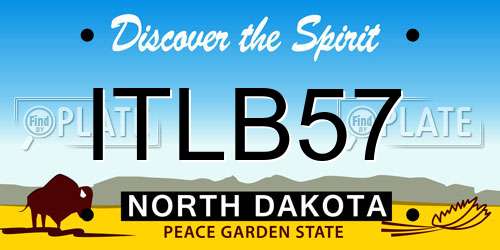 ITLB57 North Dakota License Plate