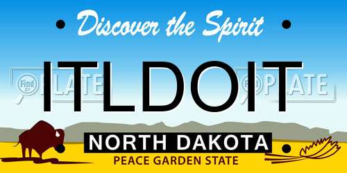 ITLDOIT North Dakota License Plate