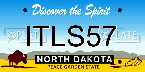 ITLS57 North Dakota License Plate